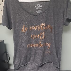 Grace Charcoal Tee with Copper Script Graceland